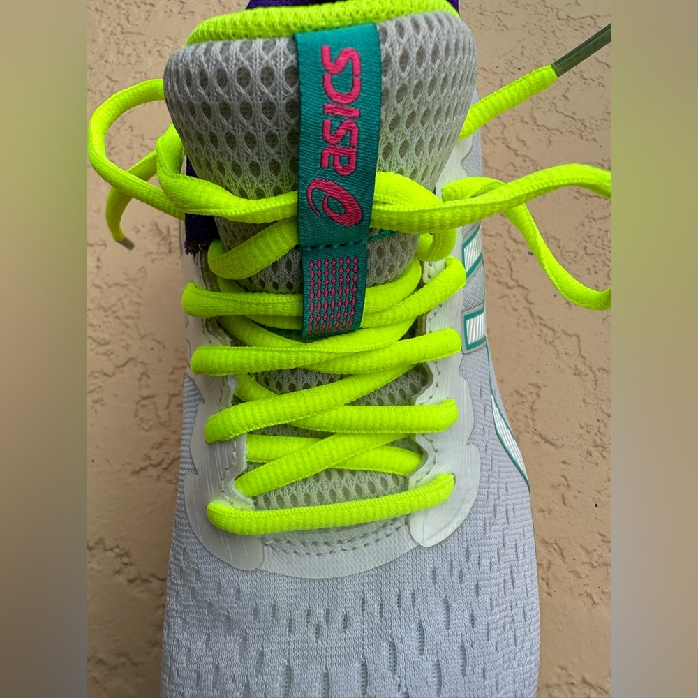 Asics Gel Excite 7 Polar Shade White Pink Neon Running Shoes Women’s Size 11 VGC - Picture 7 of 16